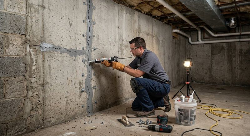 Basement Crack Repair in Lynnwood, WA