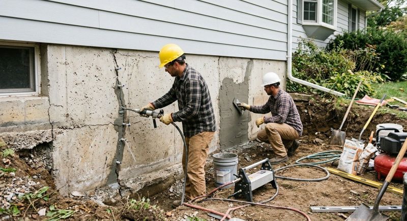Cracked Foundation Repair in Port Gamble, WA