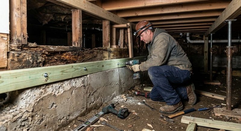 Sinking Foundation Repair in Poulsbo, WA